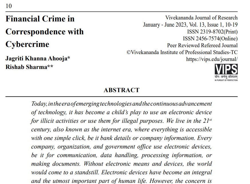 Cyber crime research article