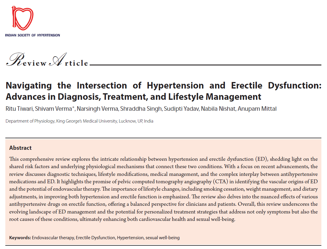Hypertension and Erectile Dysfunction